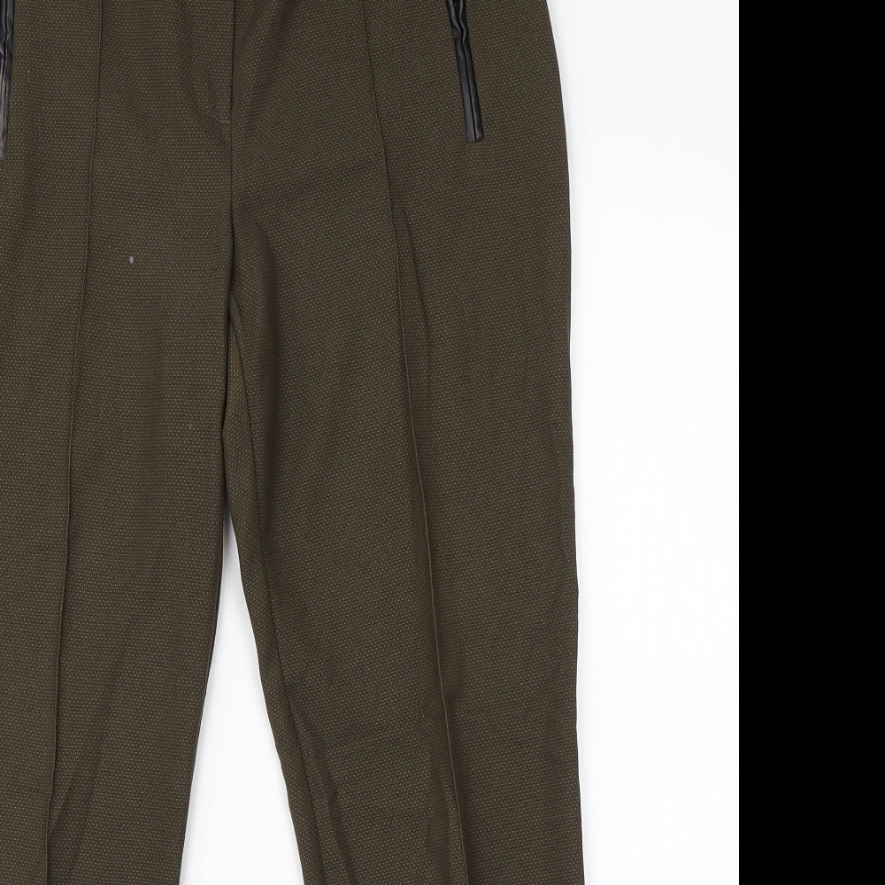 Womens UK Size 34 in NEXT Regular Fit Dress Pants Green Trousers
