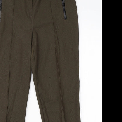 Womens UK Size 34 in NEXT Regular Fit Dress Pants Green Trousers