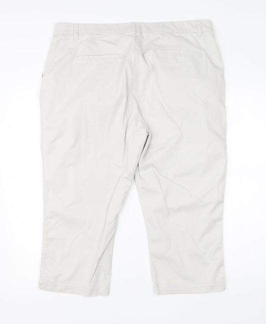 BM Womens Ivory  Cotton Dress Pants Trousers Size 18 L20 in Regular