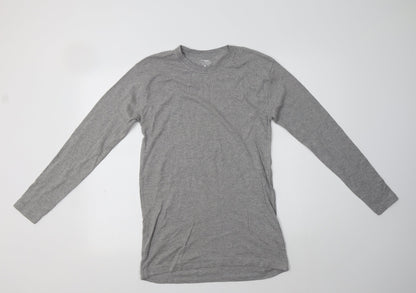 Primark Womens Grey  Cotton Basic T-Shirt Size L Crew Neck