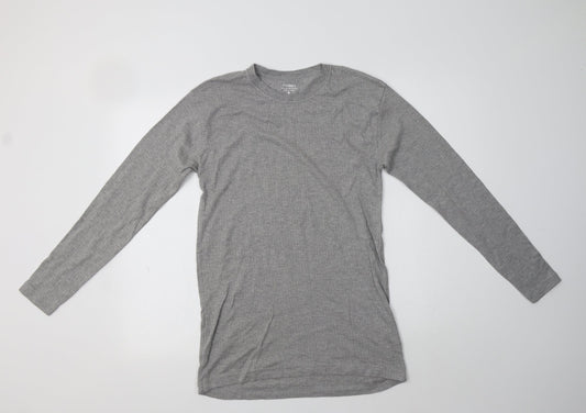 Primark Womens Grey  Cotton Basic T-Shirt Size L Crew Neck