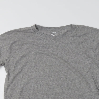 Primark Womens Grey  Cotton Basic T-Shirt Size L Crew Neck