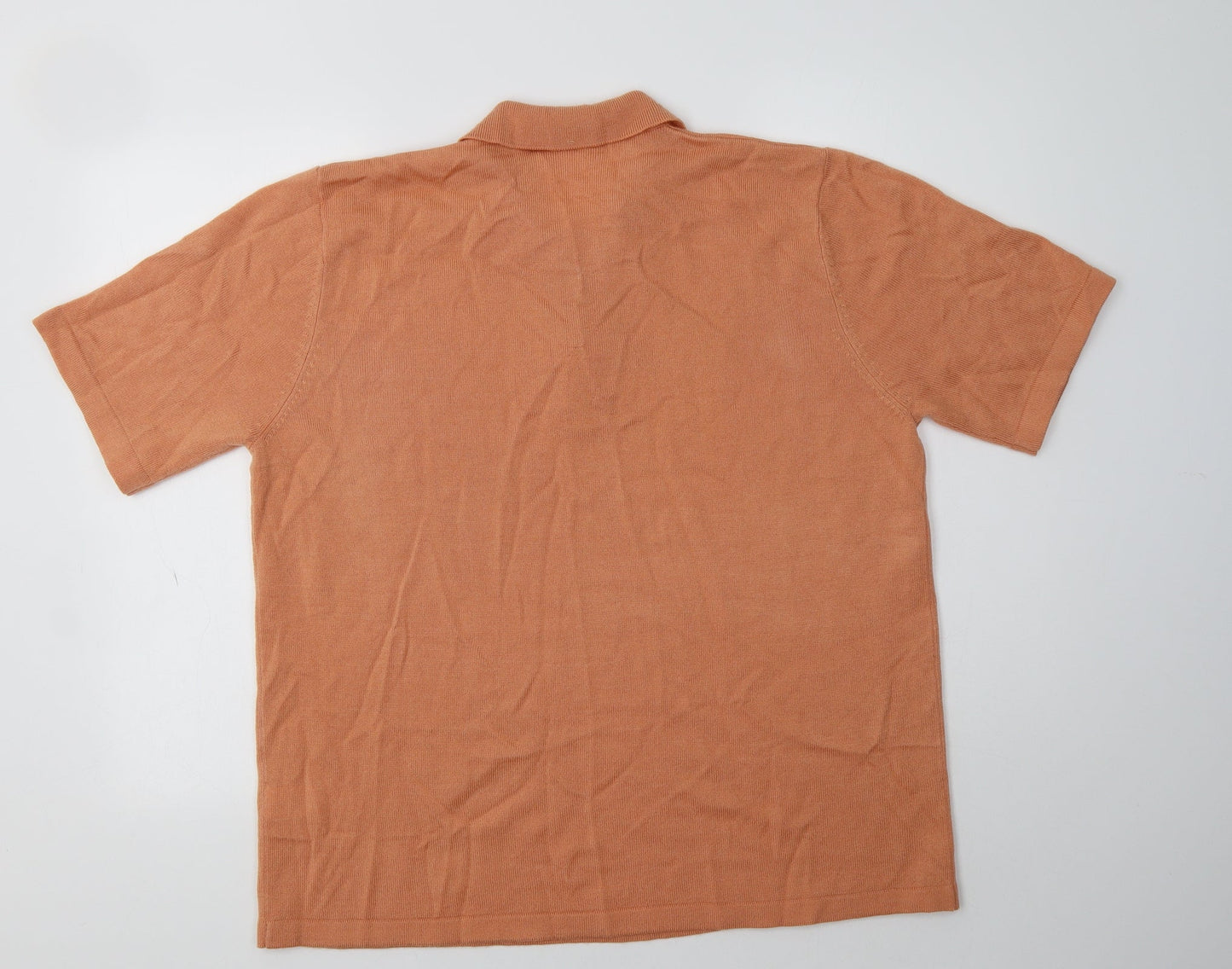 Kaleidscope Womens Orange Collared  Acrylic Pullover Jumper Size 20