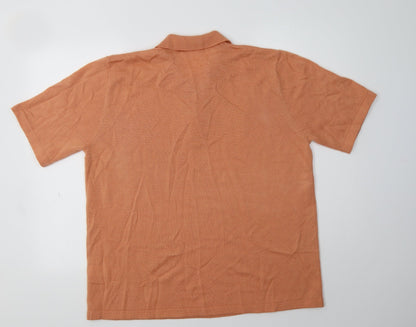 Kaleidscope Womens Orange Collared  Acrylic Pullover Jumper Size 20