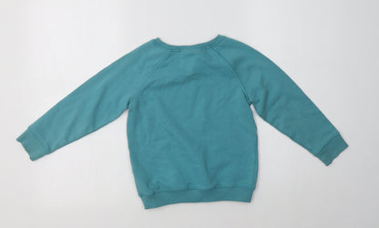 Nrxt Girls Green  Cotton Pullover Sweatshirt Size 6 Years