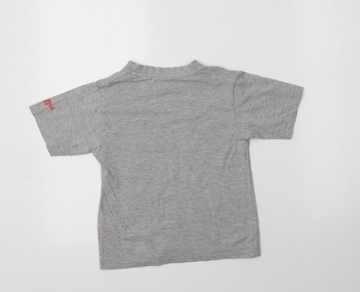 Matalan Boys Grey  Cotton Basic T-Shirt Size 4-5 Years Crew Neck  - San Fran
