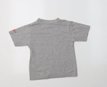 Matalan Boys Grey  Cotton Basic T-Shirt Size 4-5 Years Crew Neck  - San Fran