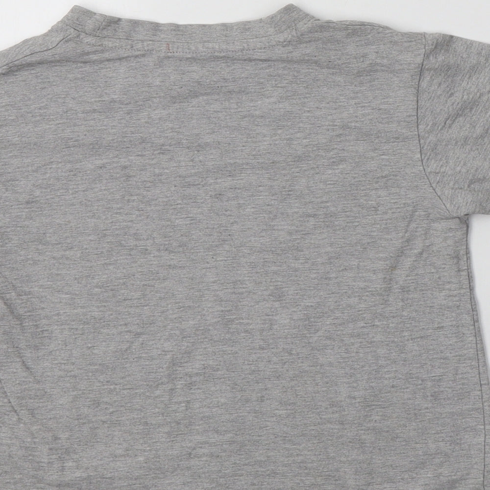 Matalan Boys Grey  Cotton Basic T-Shirt Size 4-5 Years Crew Neck  - San Fran