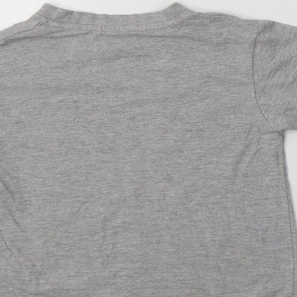 Matalan Boys Grey  Cotton Basic T-Shirt Size 4-5 Years Crew Neck  - San Fran