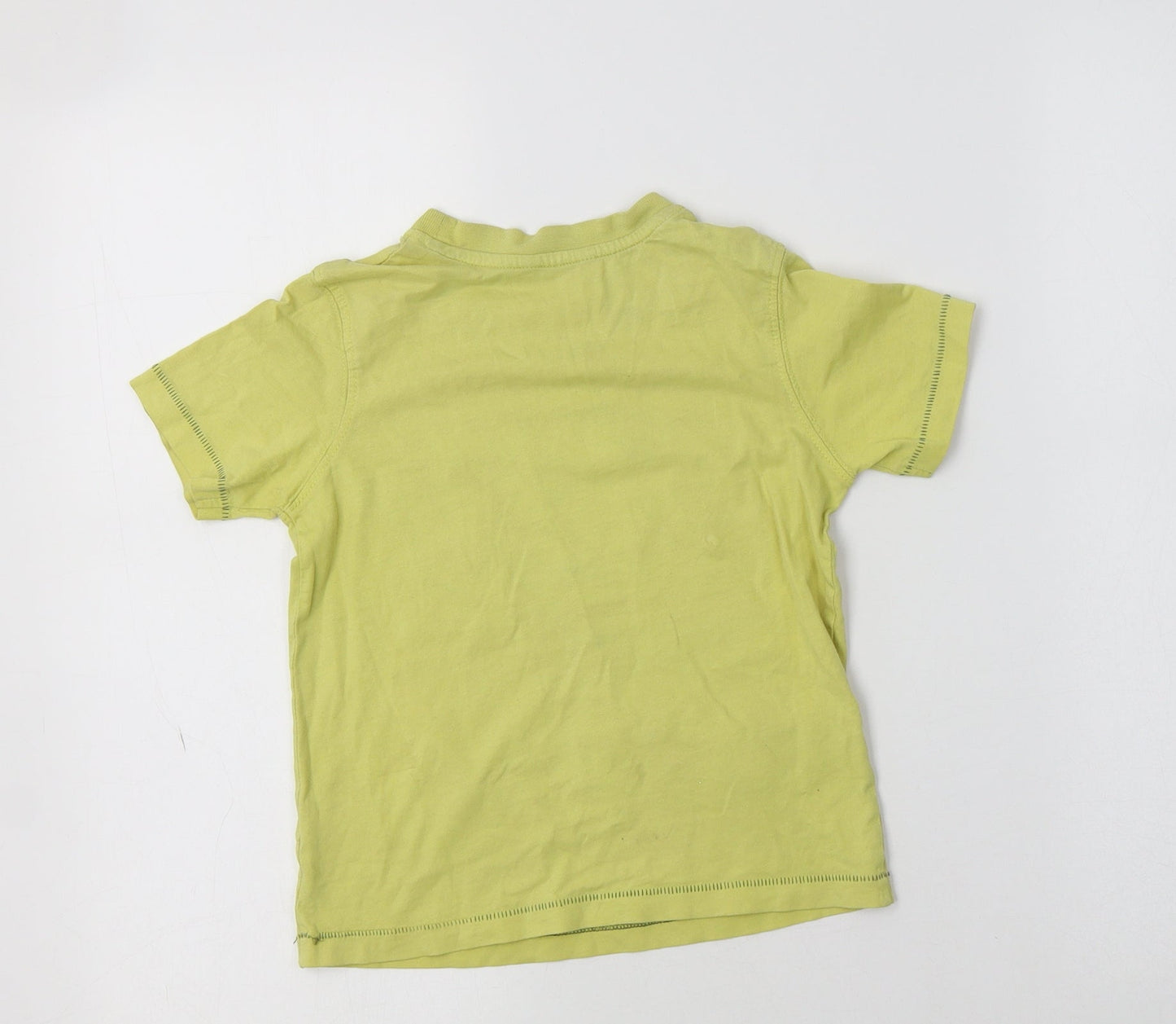 Geoege Boys Yellow  Cotton Basic Polo Size 4-5 Years Crew Neck  - Jungle Club