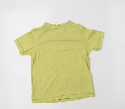 Geoege Boys Yellow  Cotton Basic Polo Size 4-5 Years Crew Neck  - Jungle Club