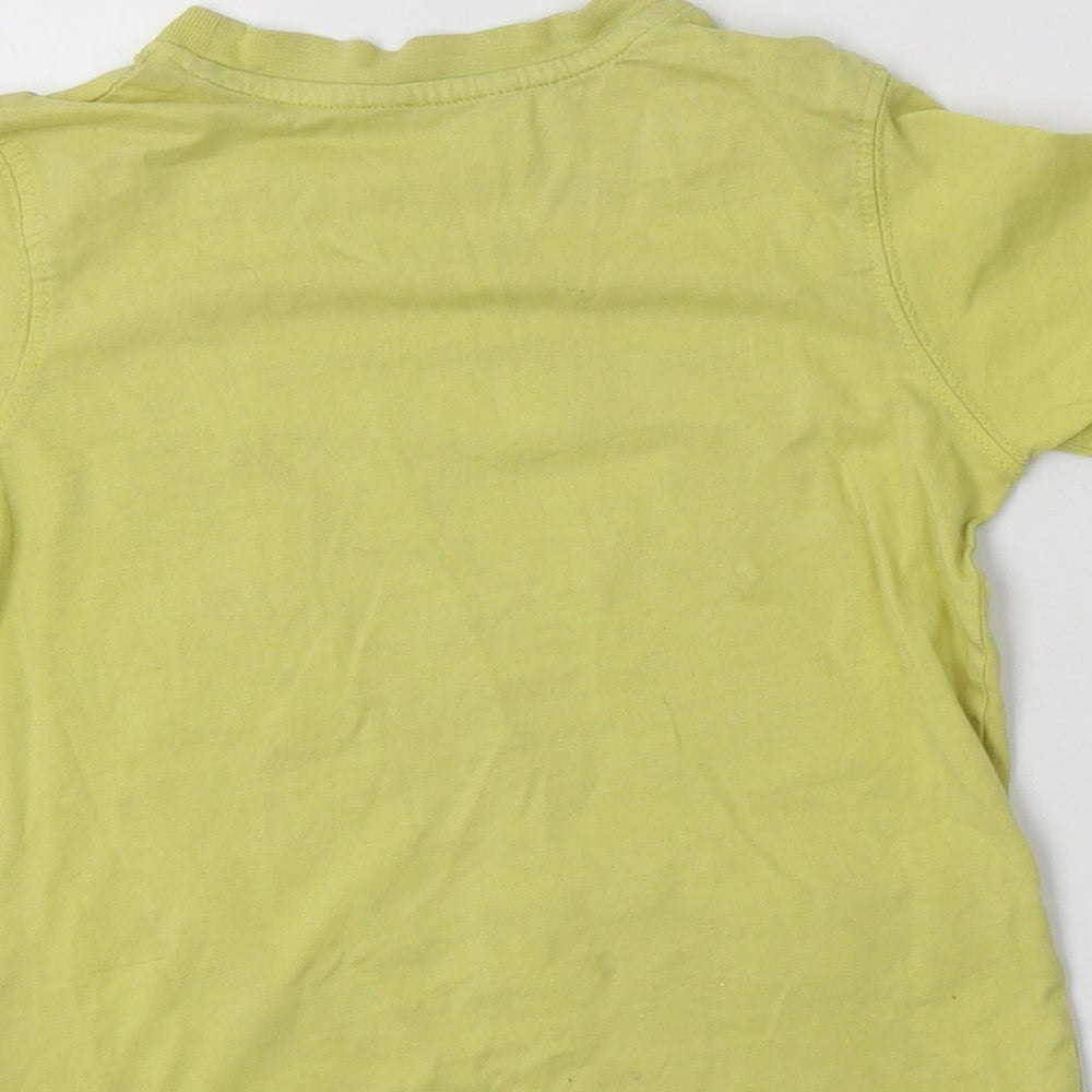 Geoege Boys Yellow  Cotton Basic Polo Size 4-5 Years Crew Neck  - Jungle Club