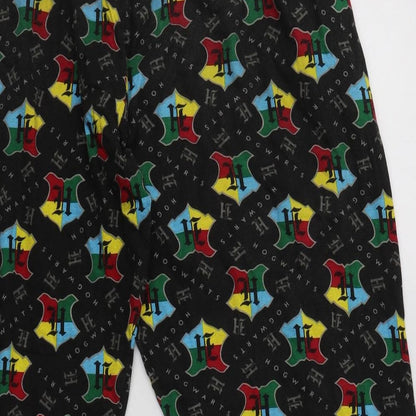 Preworn Womens Black Geometric Cotton  Pyjama Pants Size L   - Harry Potter