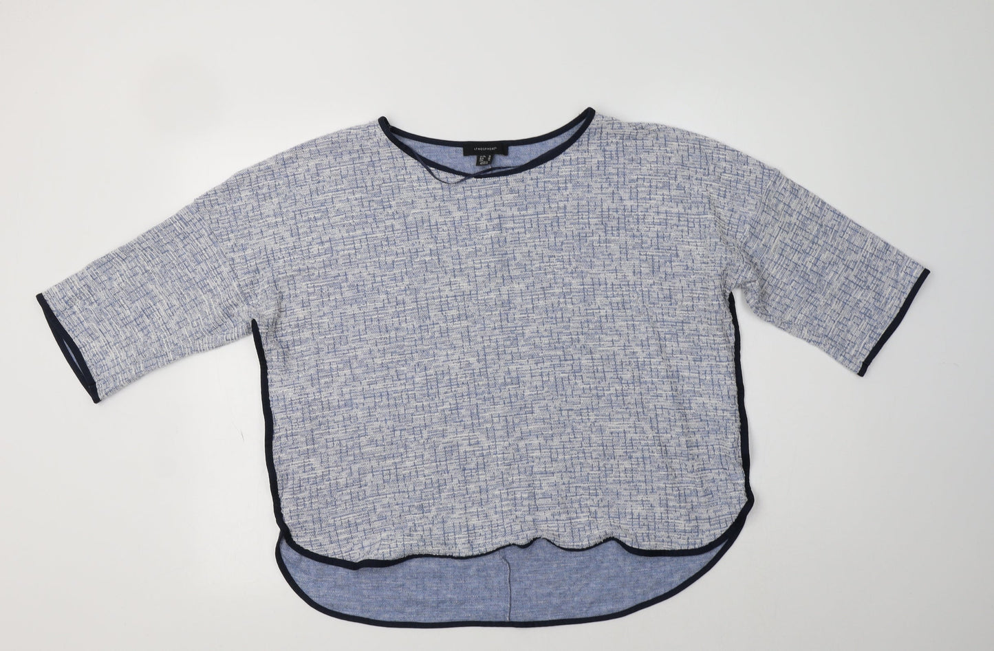 Peimark Womens Blue Crew Neck  Polyester Pullover Jumper Size 18