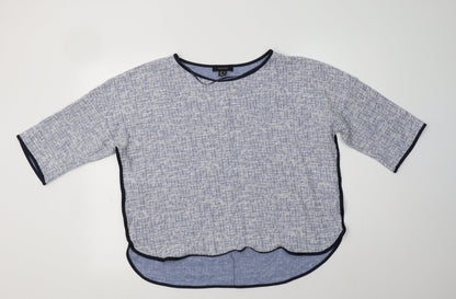 Peimark Womens Blue Crew Neck  Polyester Pullover Jumper Size 18