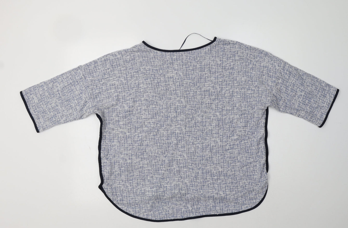 Peimark Womens Blue Crew Neck  Polyester Pullover Jumper Size 18