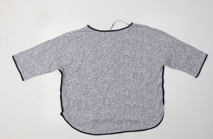 Peimark Womens Blue Crew Neck  Polyester Pullover Jumper Size 18