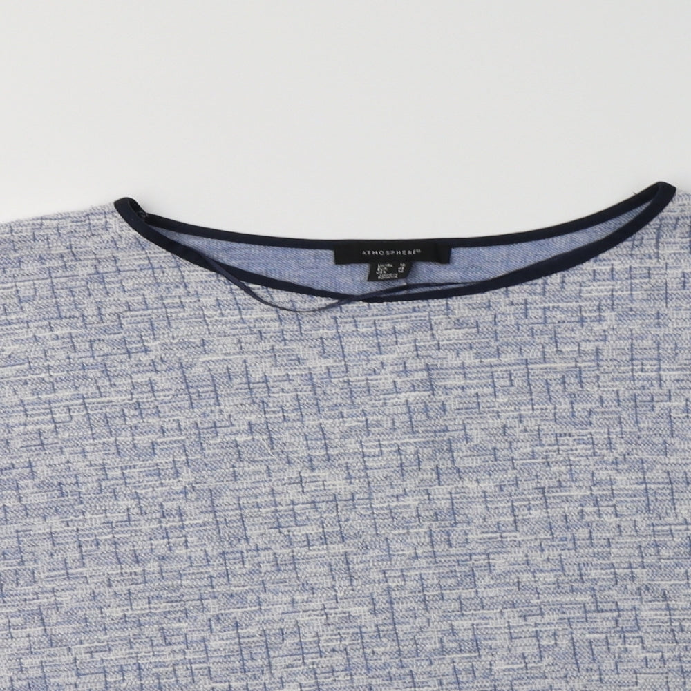 Peimark Womens Blue Crew Neck  Polyester Pullover Jumper Size 18