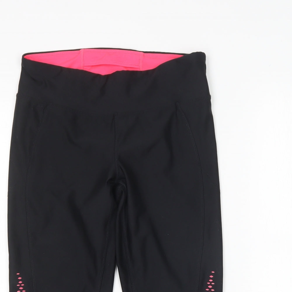 Athletic Works Womens Black   Compression Shorts Size S L17 in Regular