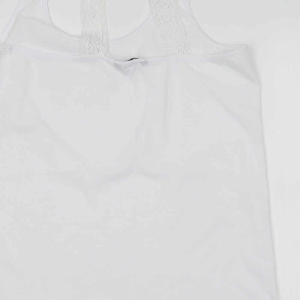 Womens UK Size 16 NEXT White Basic Tank