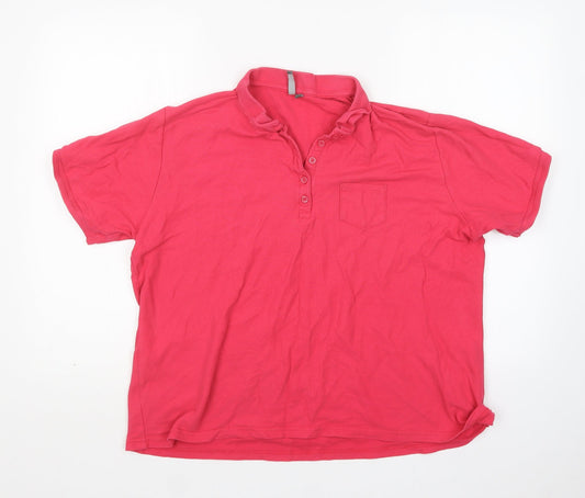 Originals Womens Pink  Cotton Basic Polo Size 20 Collared