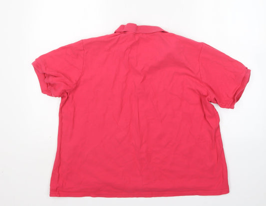 Originals Womens Pink  Cotton Basic Polo Size 20 Collared