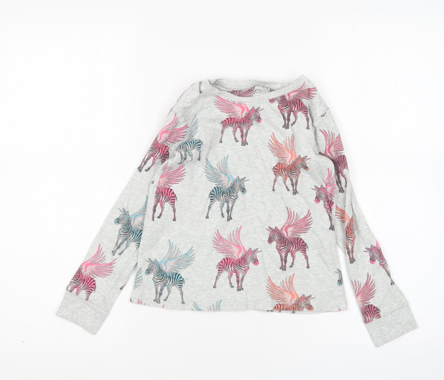 NEXT Girls Multicoloured Animal Print Cotton Top Pyjama Top Size 9 Years