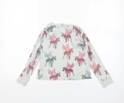 NEXT Girls Multicoloured Animal Print Cotton Top Pyjama Top Size 9 Years