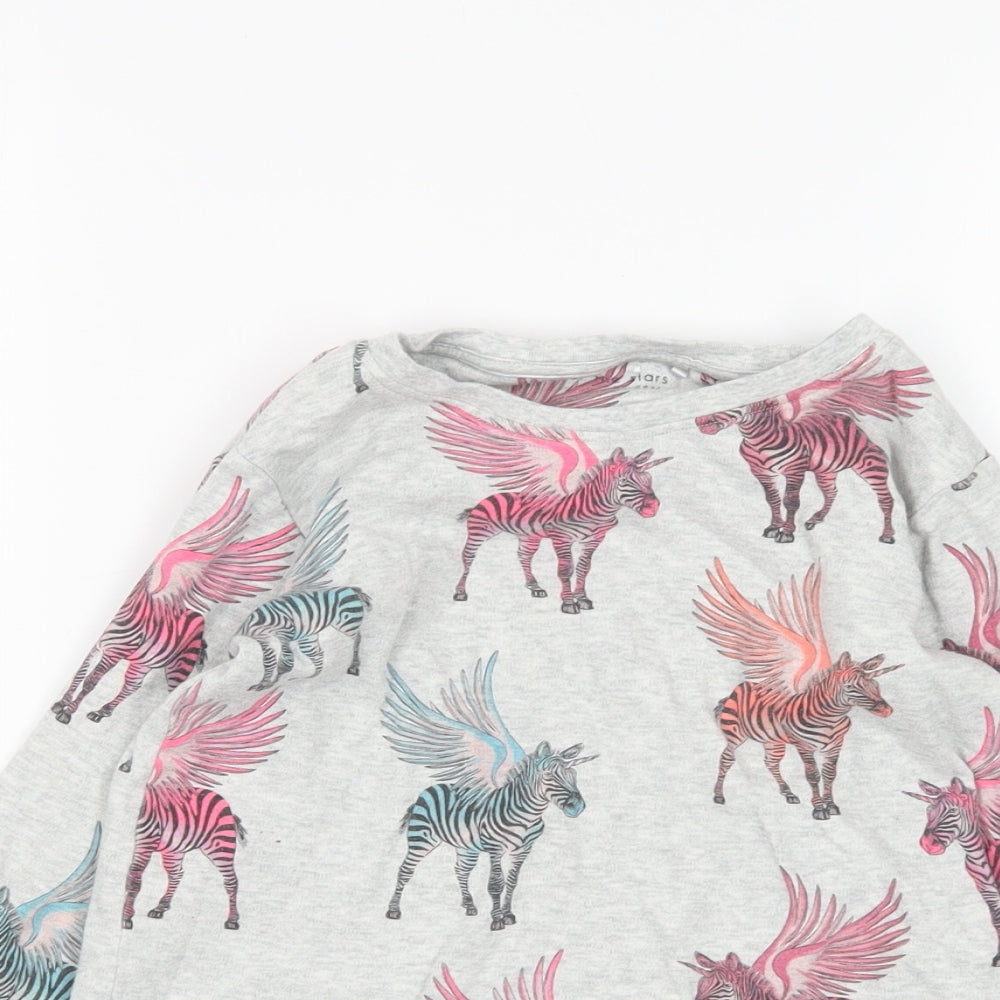 NEXT Girls Multicoloured Animal Print Cotton Top Pyjama Top Size 9 Years