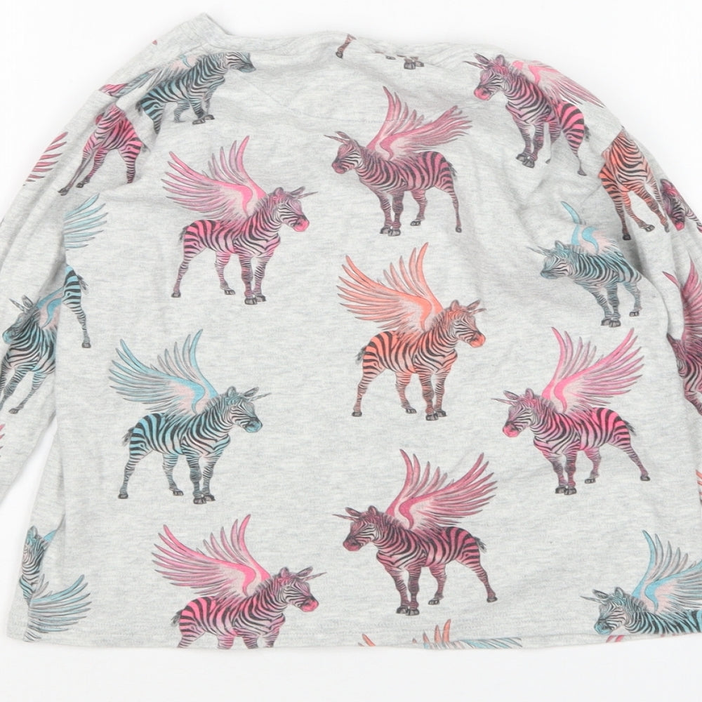 NEXT Girls Multicoloured Animal Print Cotton Top Pyjama Top Size 9 Years