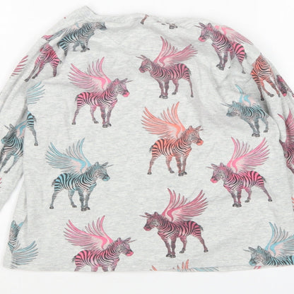NEXT Girls Multicoloured Animal Print Cotton Top Pyjama Top Size 9 Years