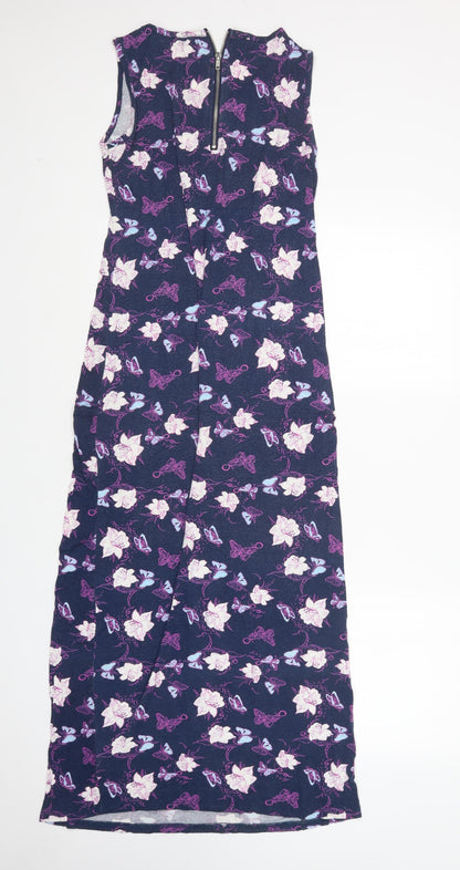 Preworn Womens Multicoloured Animal Print Viscose Tank Dress  Size 10  Round Neck