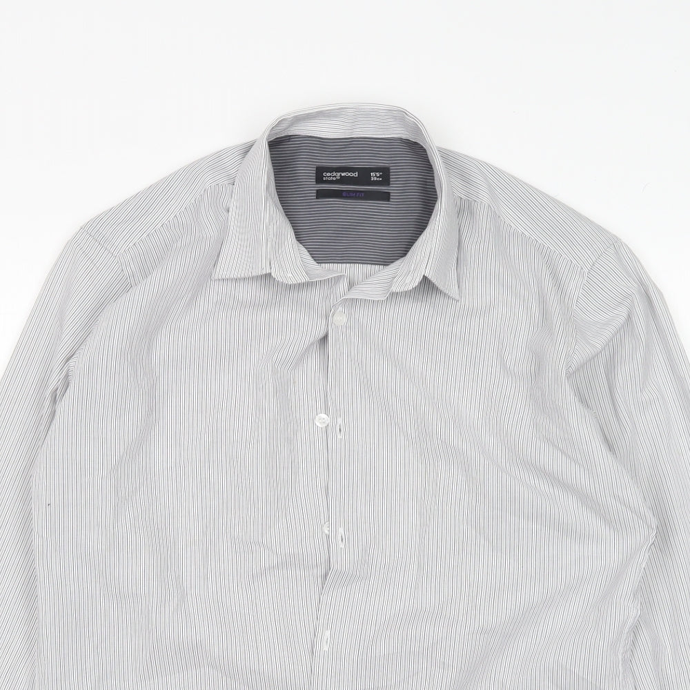Mens UK Collar Size 15.5 Cedar Wood State Smart Multicoloured  Dress Shirt