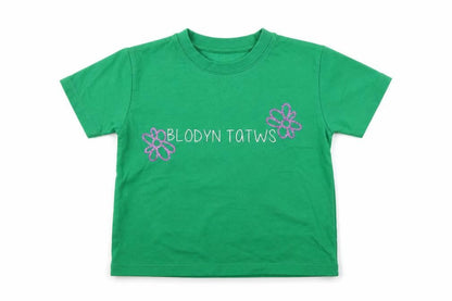 Front view of Imperial girls’ green cotton basic t-shirt, size 4, years round neck