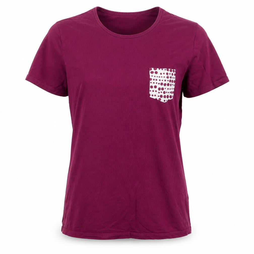 Front view of F&F women’s purple cotton top pyjama top, size UK 8