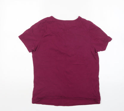 F&F Womens Purple  Cotton Top Pyjama Top Size 8