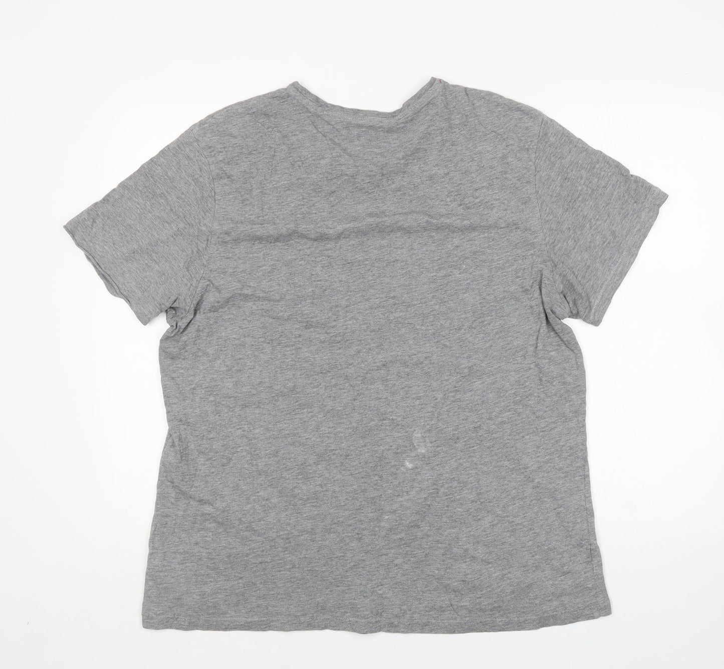 F&F Womens Grey  Cotton Basic T-Shirt Size XL Round Neck