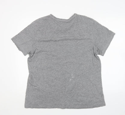 F&F Womens Grey  Cotton Basic T-Shirt Size XL Round Neck