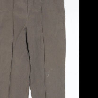 Womens UK Size 12 Preworn Regular Fit  Brown Trousers