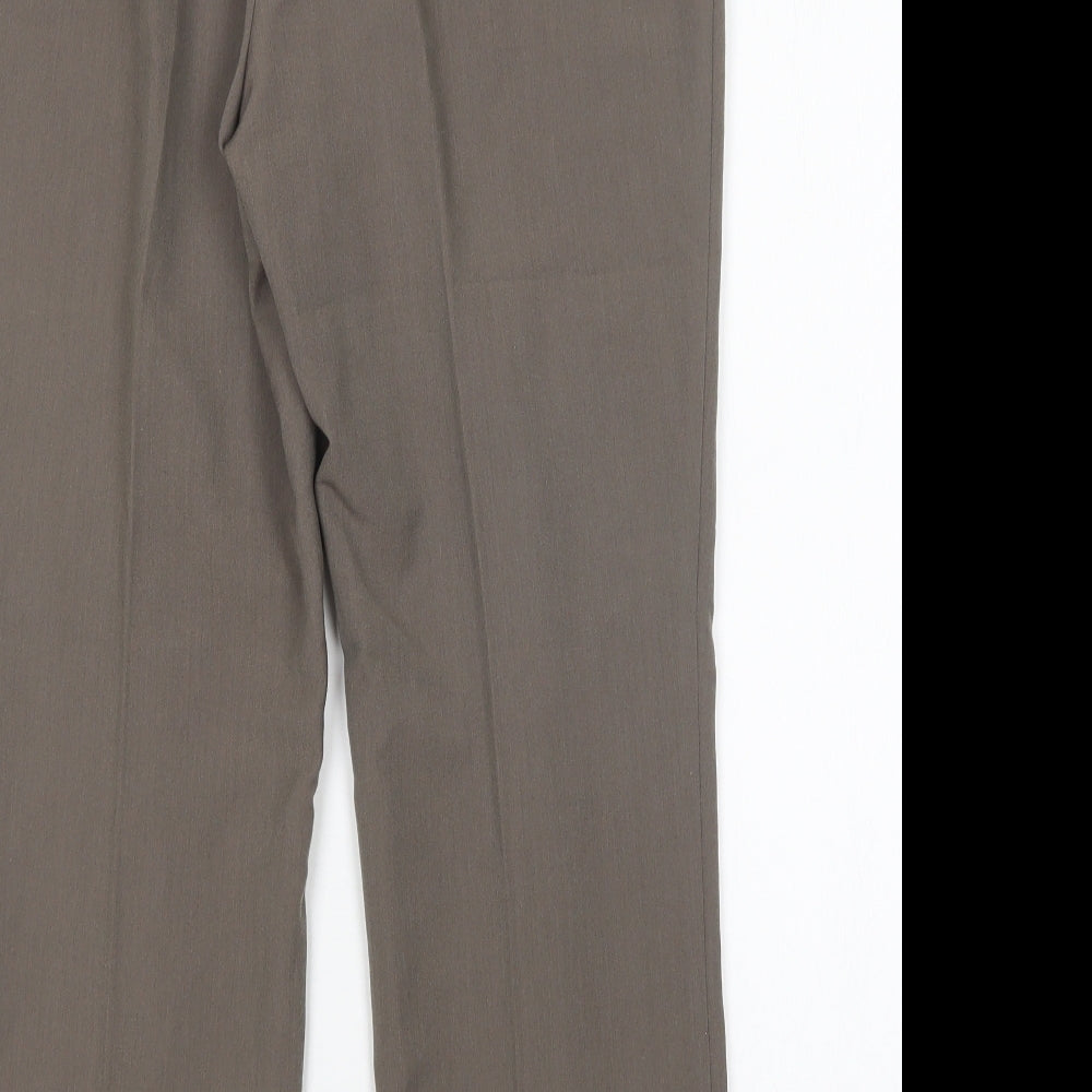 Womens UK Size 12 Preworn Regular Fit  Brown Trousers