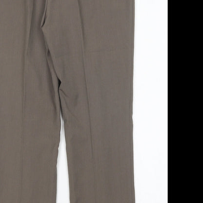Womens UK Size 12 Preworn Regular Fit  Brown Trousers
