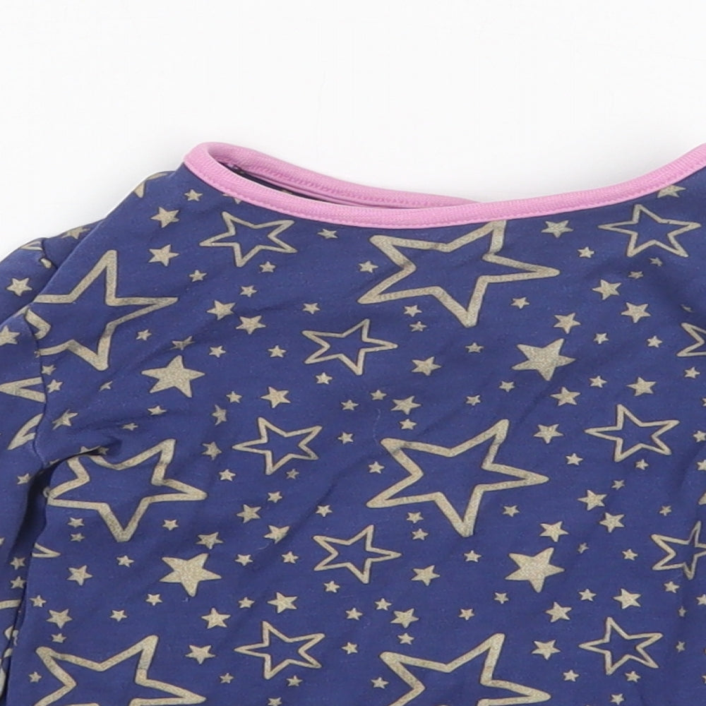 Mini Club Girls Multicoloured Polka Dot Cotton Top Pyjama Top Size 3-4 Years