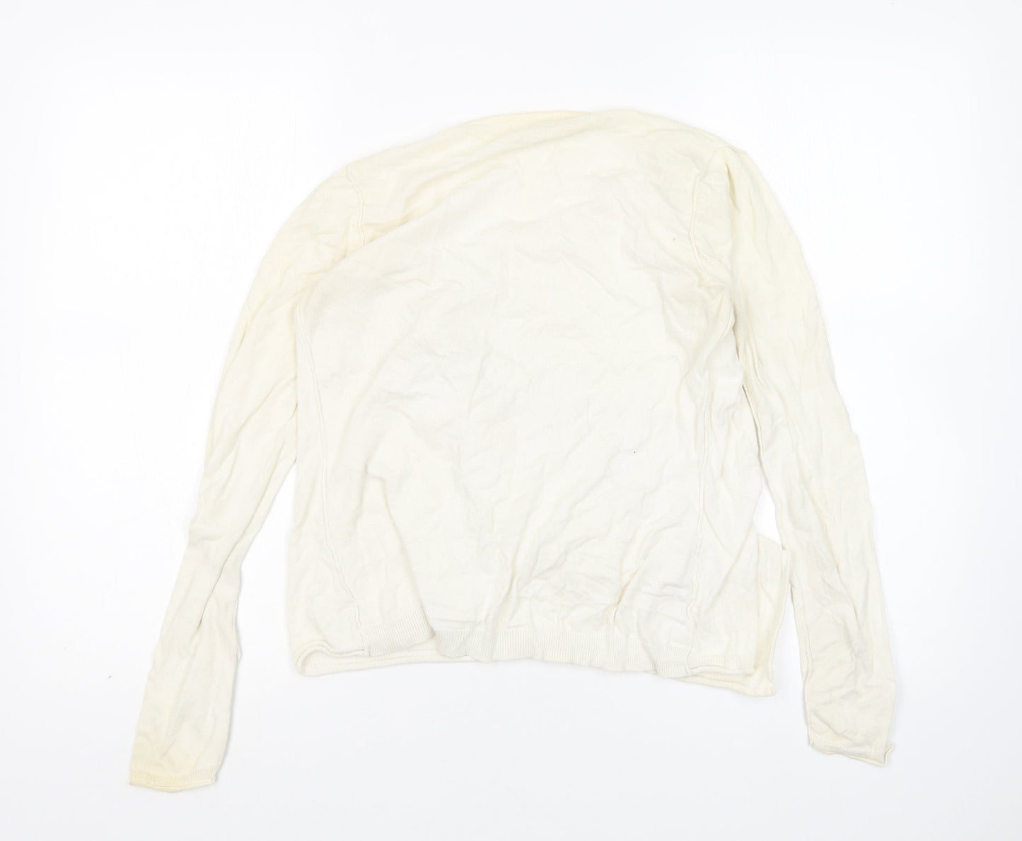 Womens UK Size 8 NEXT Ivory Wrap Jumper