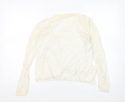 Womens UK Size 8 NEXT Ivory Wrap Jumper