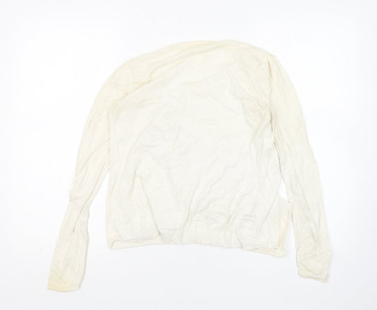 Womens UK Size 8 NEXT Ivory Wrap Jumper