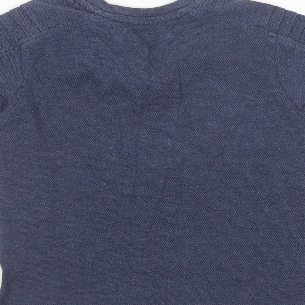Primark Boys Blue  Cotton Basic T-Shirt Size 18-24 Months Round Neck