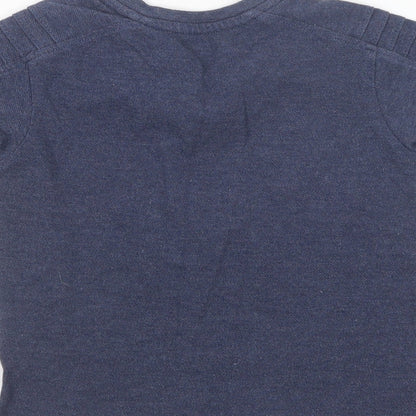 Primark Boys Blue  Cotton Basic T-Shirt Size 18-24 Months Round Neck