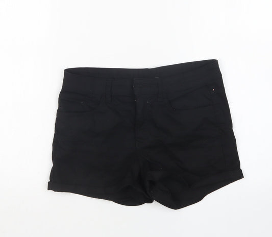 H&M Womens Black  Cotton Bermuda Shorts Size 8 L3 in Regular