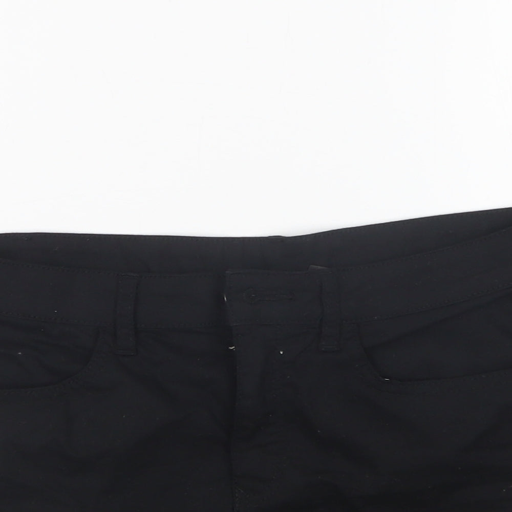H&M Womens Black  Cotton Bermuda Shorts Size 8 L3 in Regular