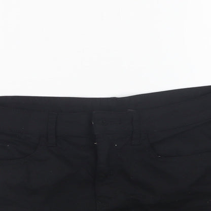 H&M Womens Black  Cotton Bermuda Shorts Size 8 L3 in Regular